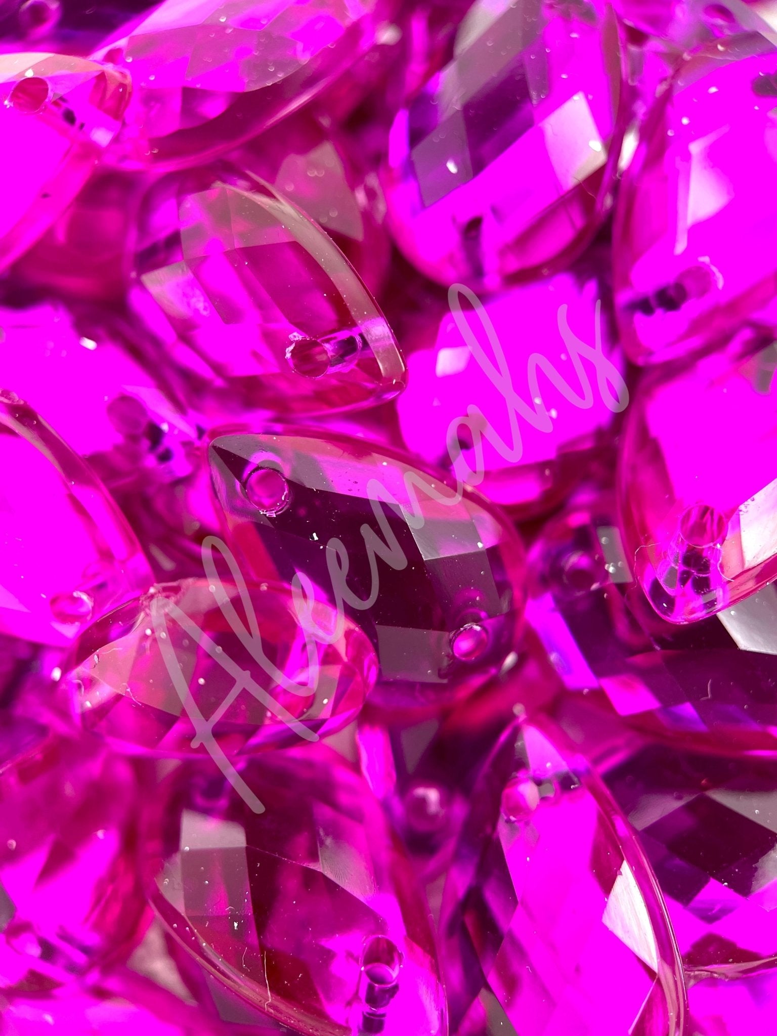 Magenta Teardrop Acrylic Jewel - Aleemahs