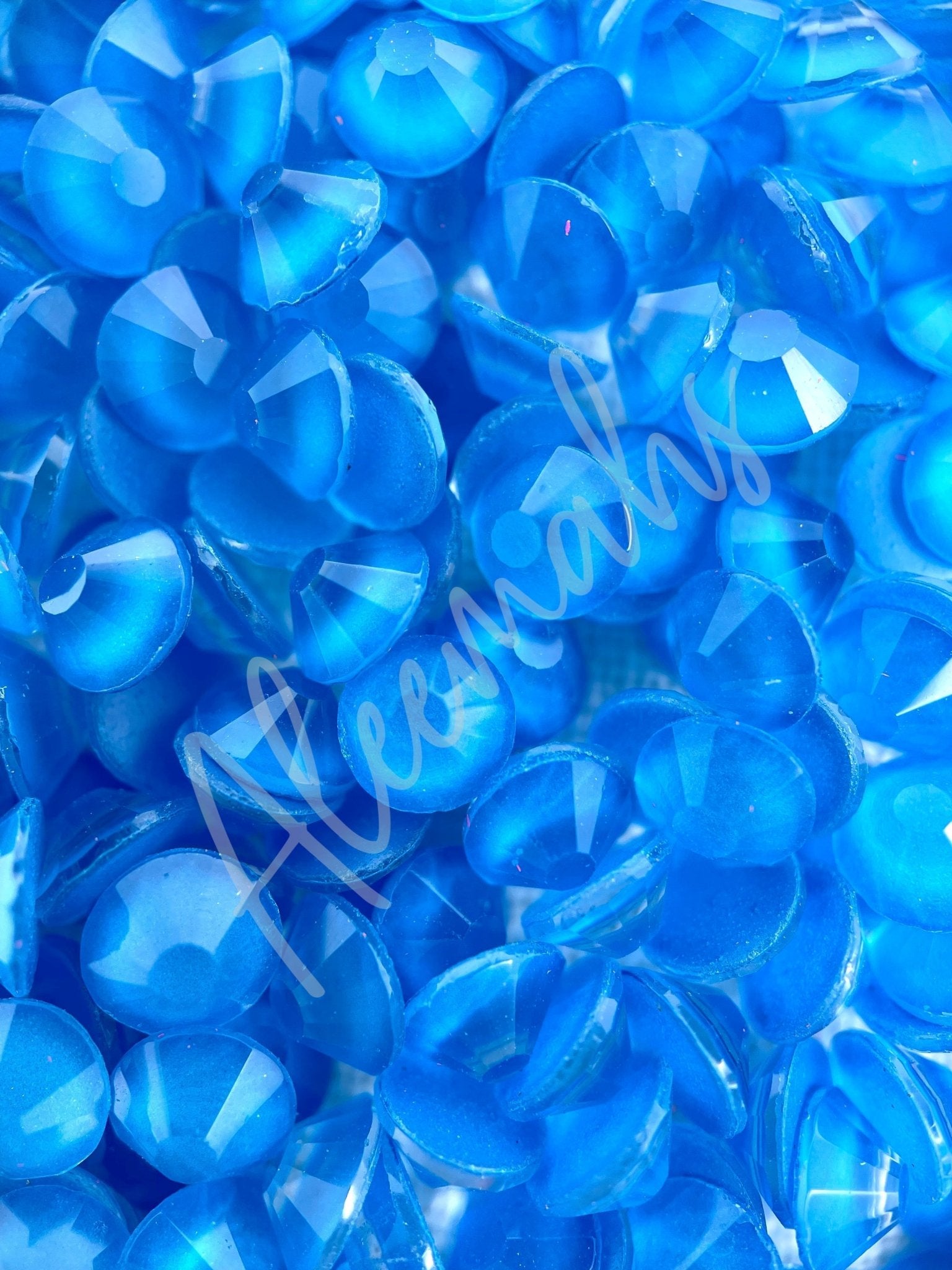 Neon Blue Flatback - Aleemahs
