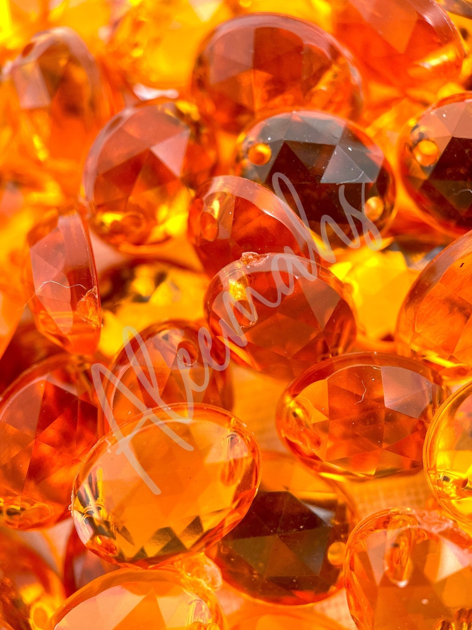 Orange Oval Acrylic Jewel - Aleemahs