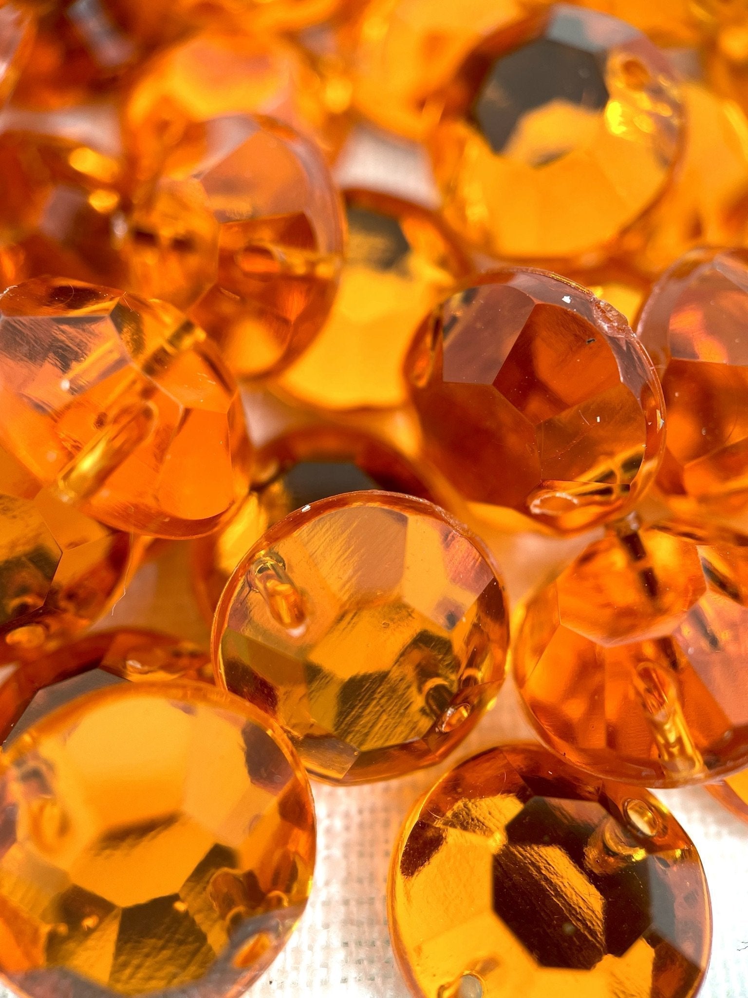 Orange Round Acrylic Jewel - Aleemahs