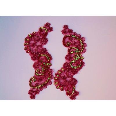 P - 032 Royal red beadcord pair - Aleemahs
