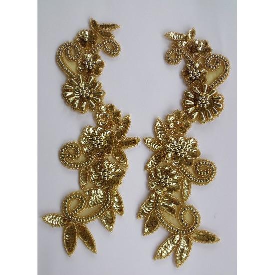 P - 036 Gold flower spray - Aleemahs