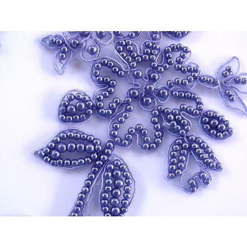 P - 038 Bead applique, Metallic Lilac - Aleemahs