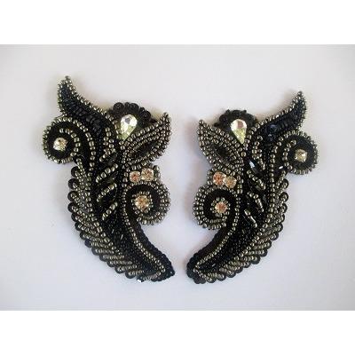 P - 043 Black and dark silver pair - Aleemahs