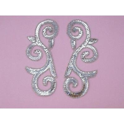 P-046 Silver large swirl pair