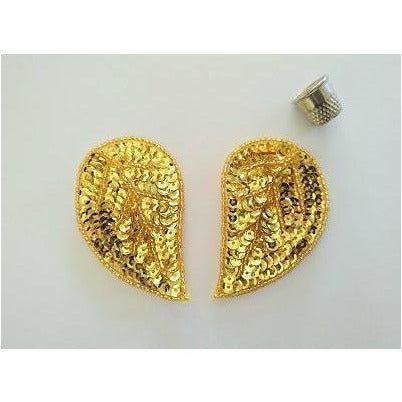 P - 050: Gold teardrop pair - Aleemahs