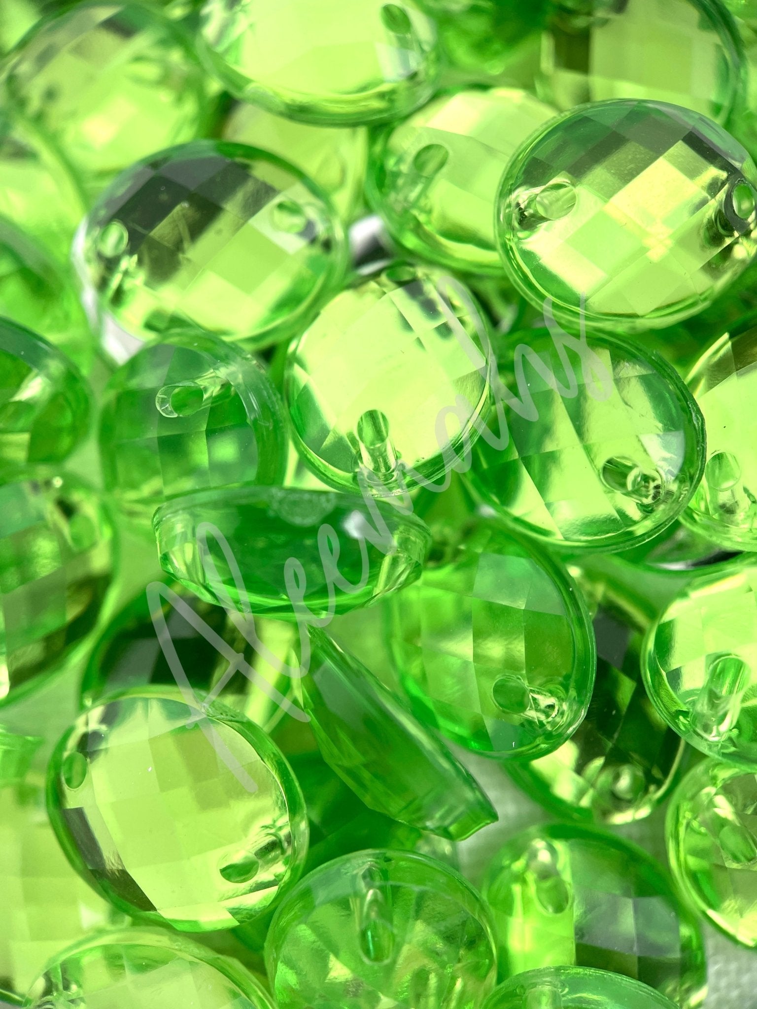 Peridot Oval Acrylic Jewel - Aleemahs