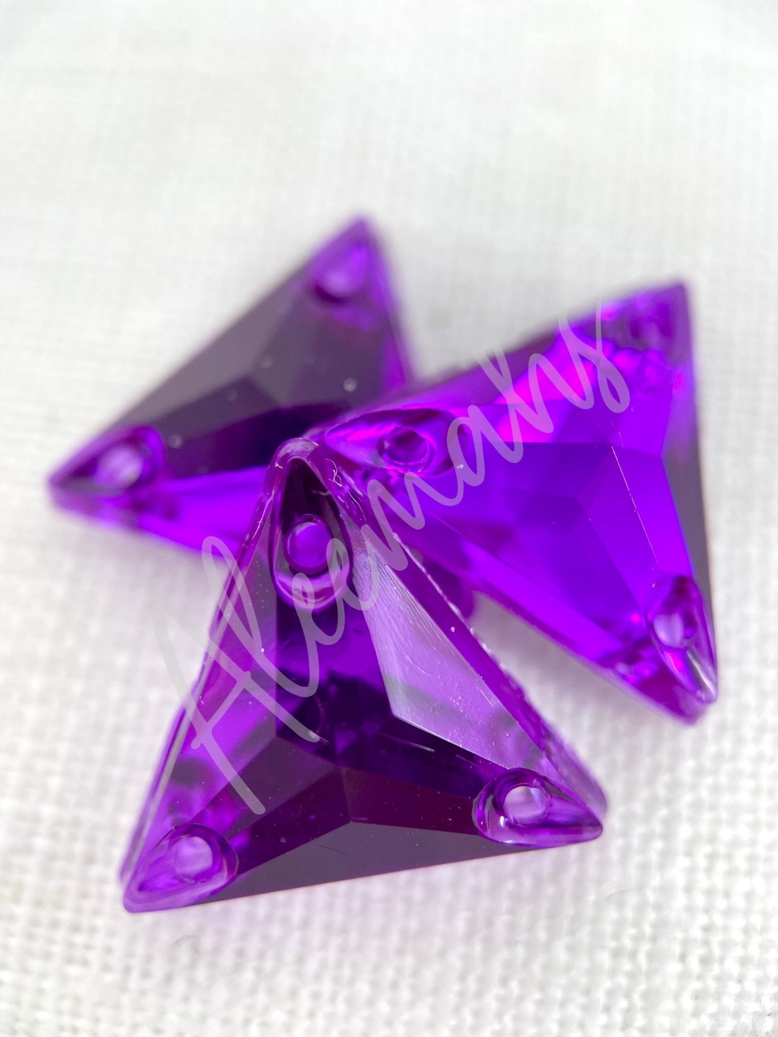 Purple Triangle Acrylic Jewel - Aleemahs