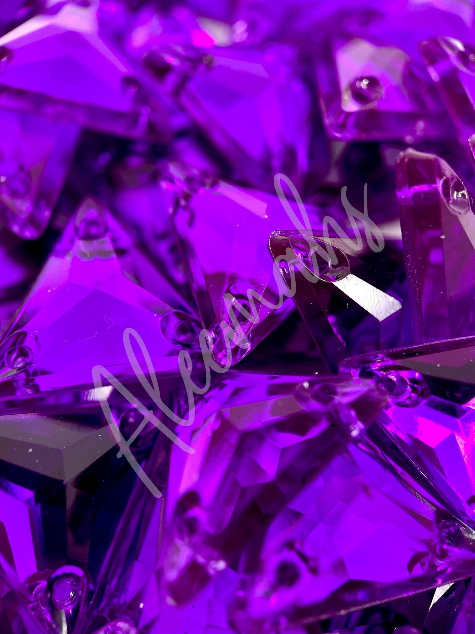 Purple Triangle Acrylic Jewel - Aleemahs