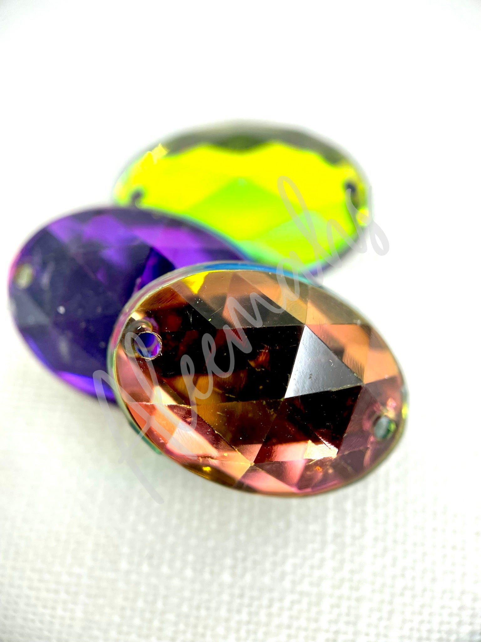 Rainbow Oval Acrylic Jewel - Aleemahs