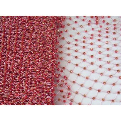 RM - 004, Dark pink rhinestone mesh. - Aleemahs