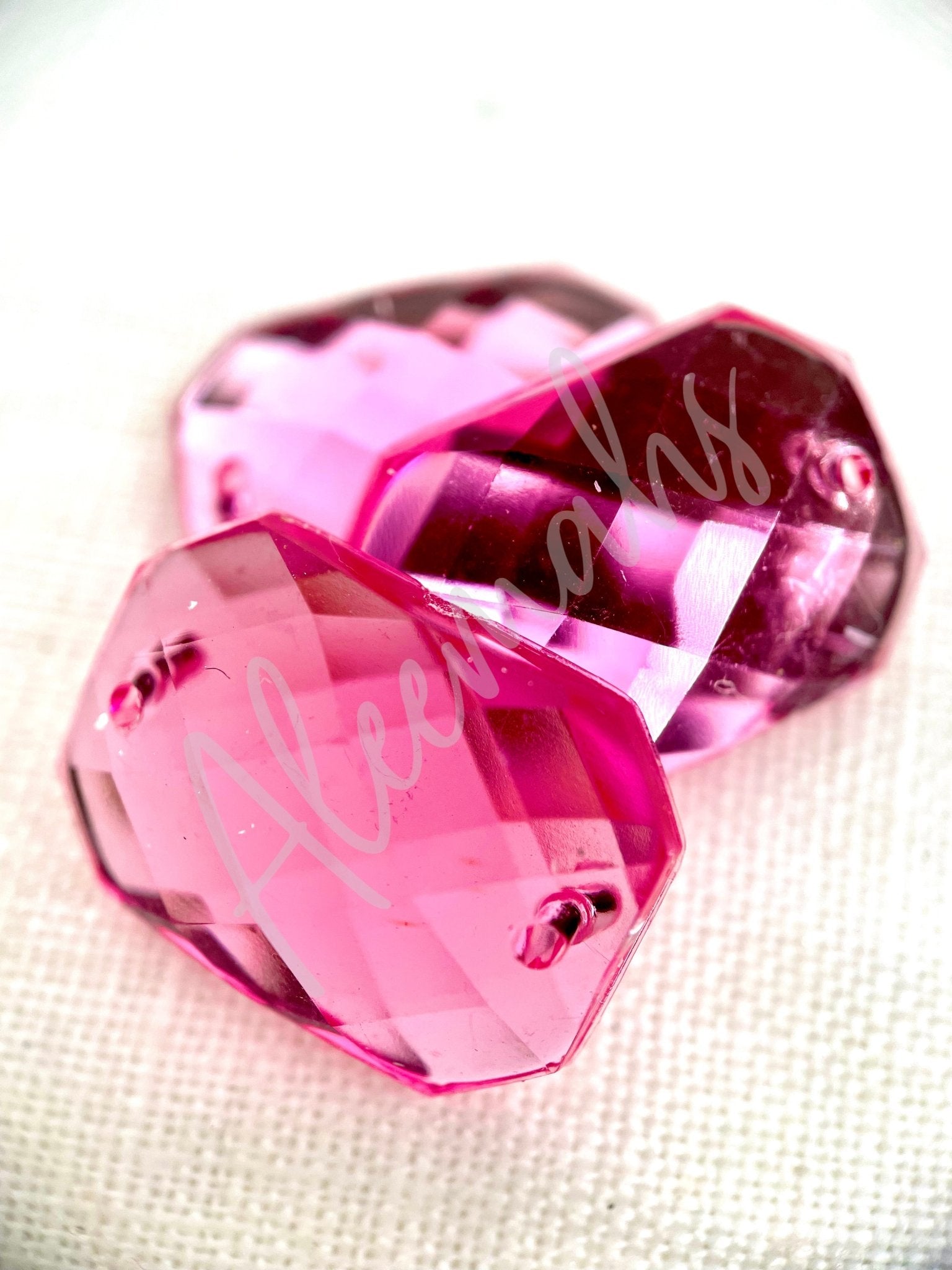 Rose Rectangle Acrylic Jewel - Aleemahs
