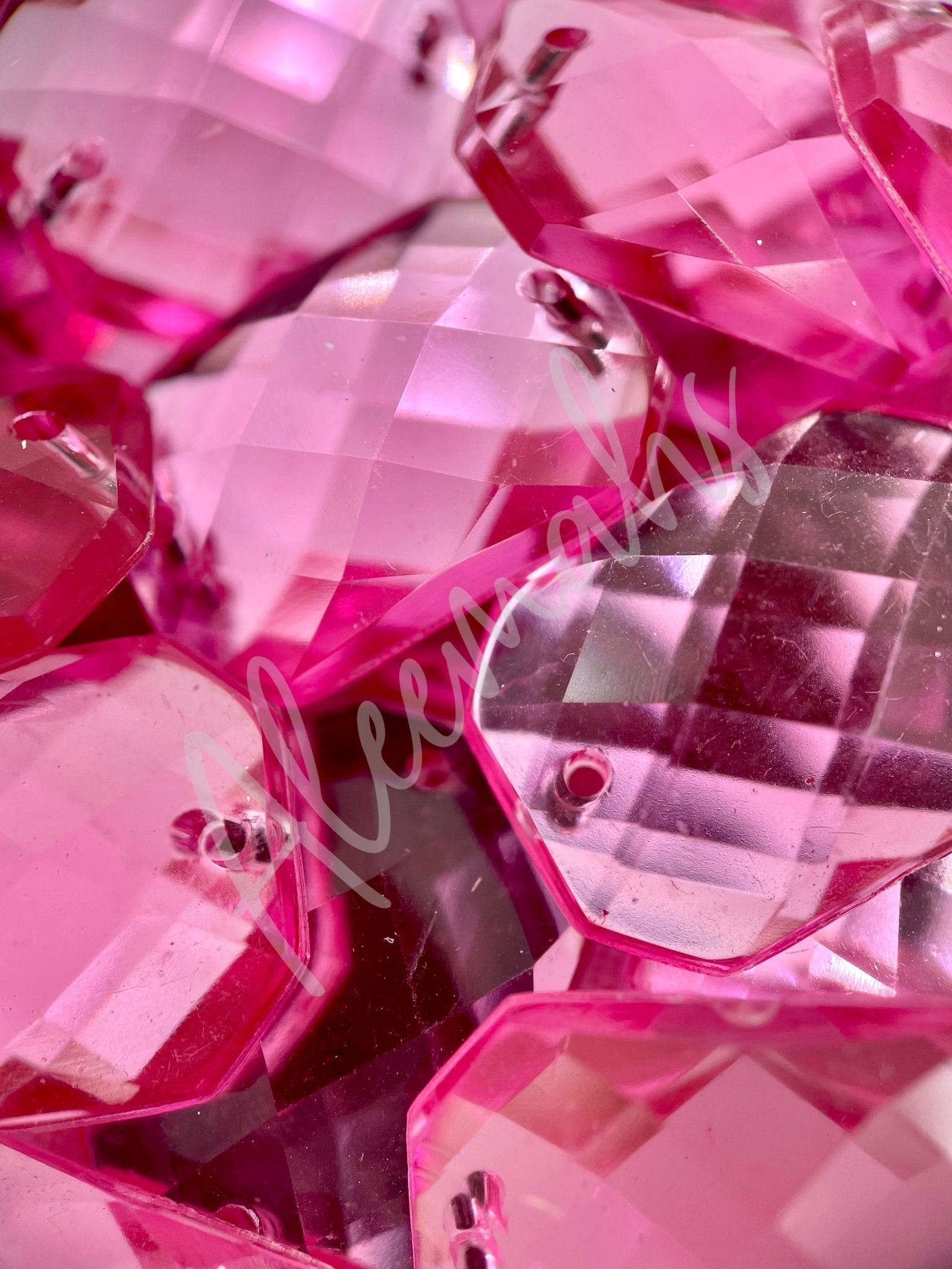 Rose Rectangle Acrylic Jewel - Aleemahs