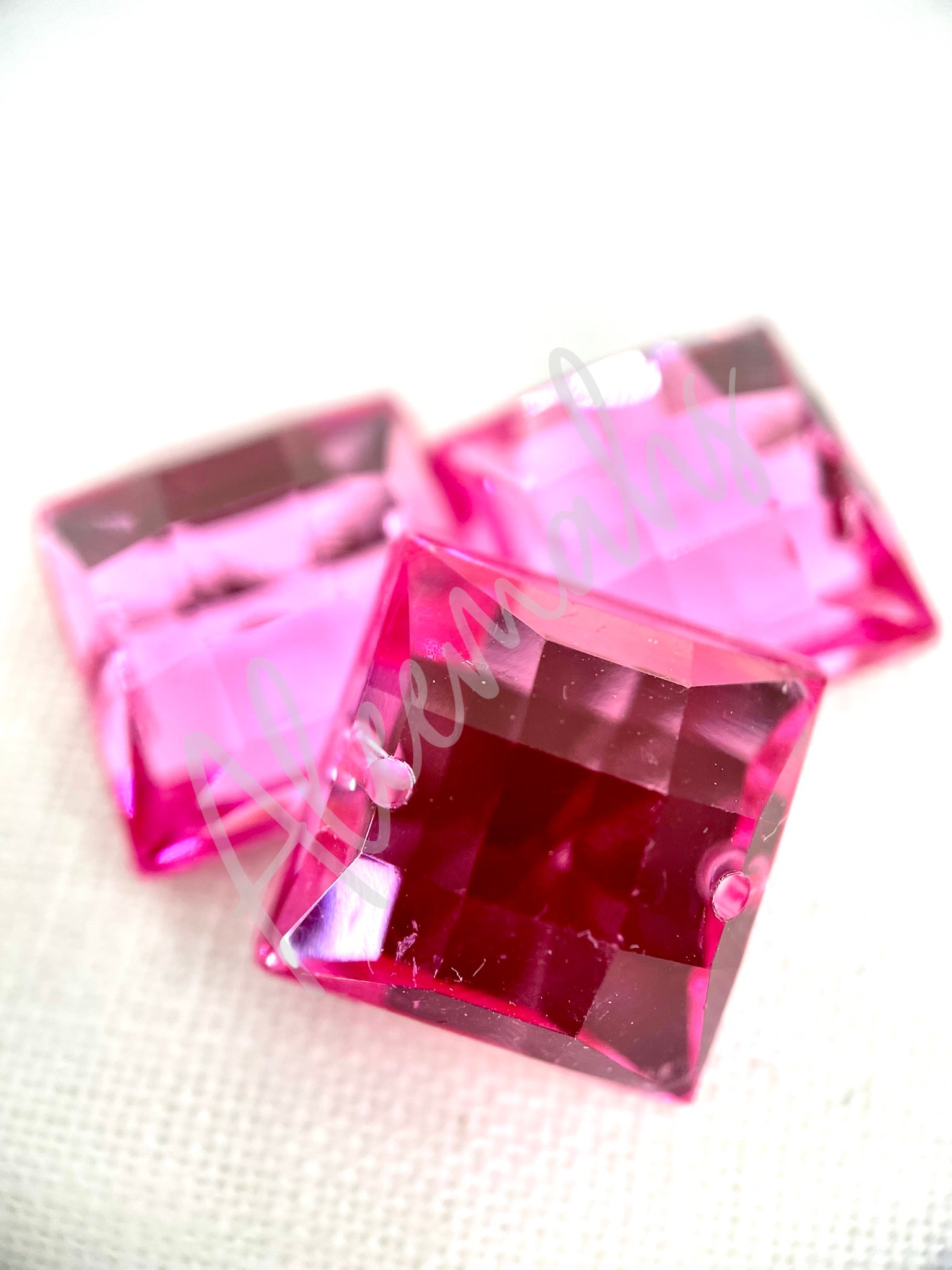 Rose Square Acrylic Jewel - Aleemahs