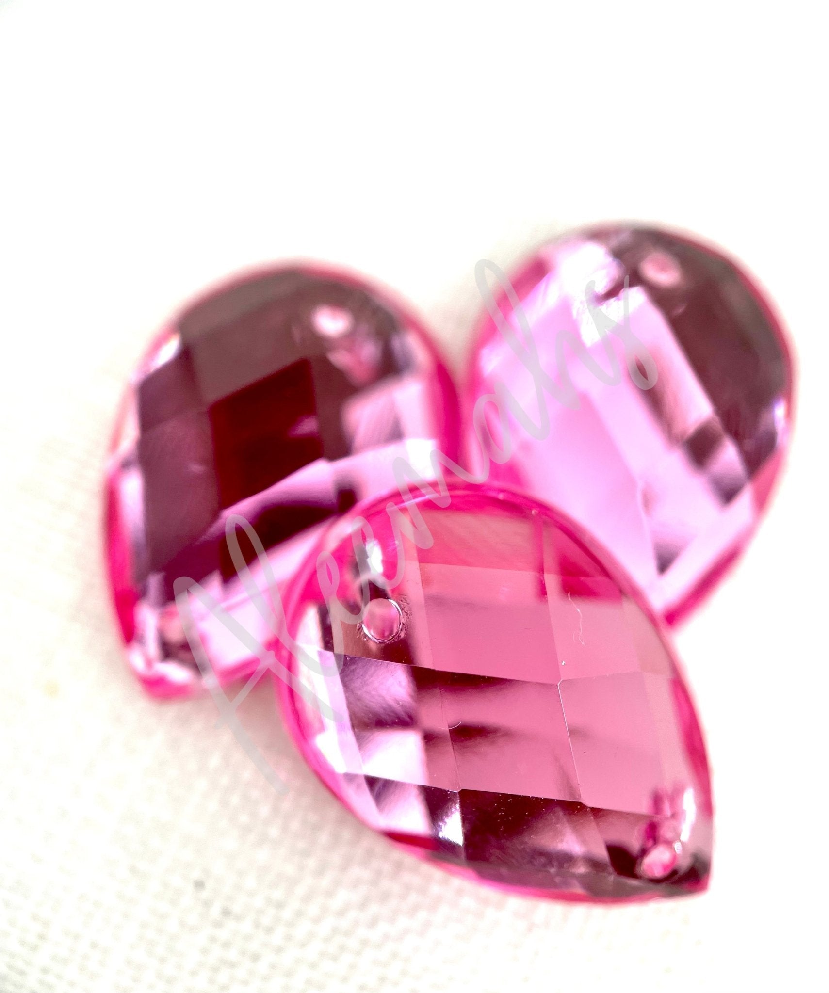 Rose Teardrop Acrylic Jewel - Aleemahs