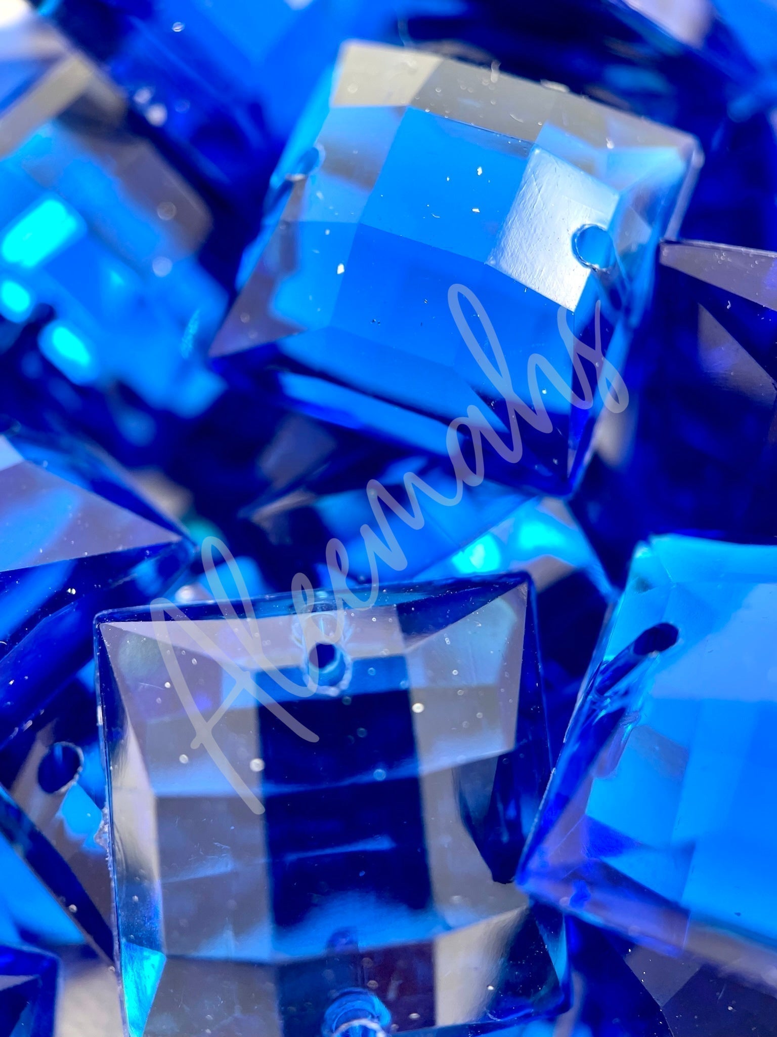 Sapphire Square Acrylic Jewel - Aleemahs