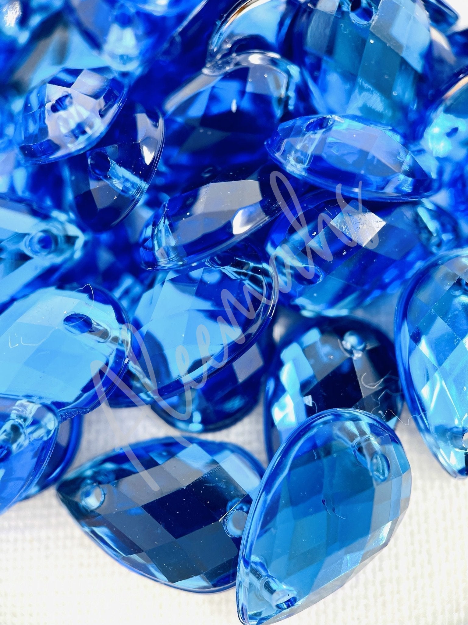 Sapphire Teardrop Acrylic Jewel - Aleemahs
