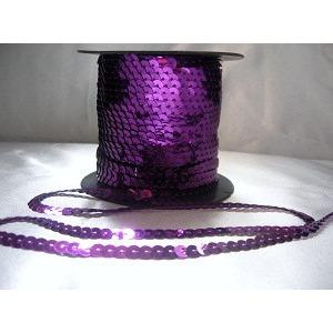 Sequin strand, flat, Purple, 90 metre - Aleemahs