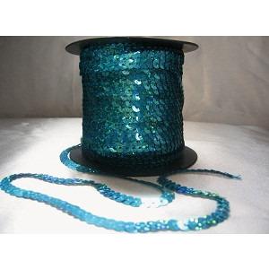 Sequin strand, flat, Turquoise laser - Aleemahs