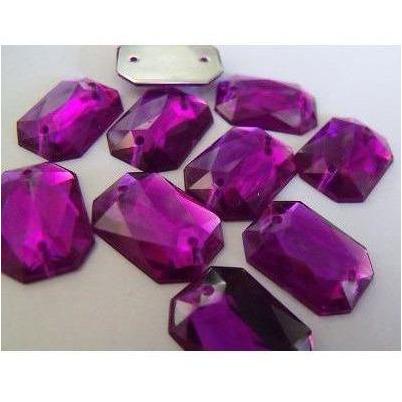 Magenta Rectangle Acrylic Jewel