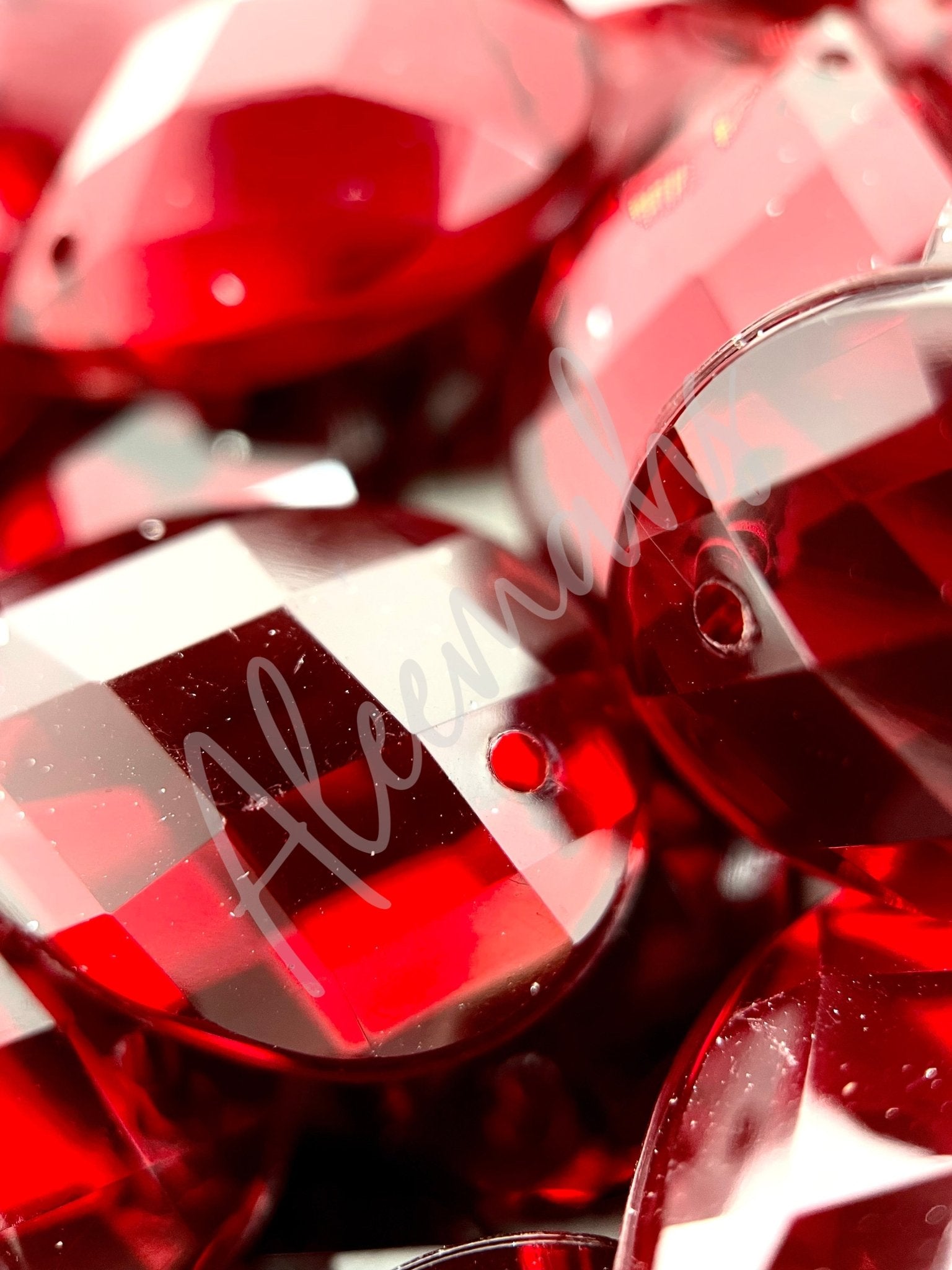 Siam Teardrop Acrylic Jewel - Aleemahs