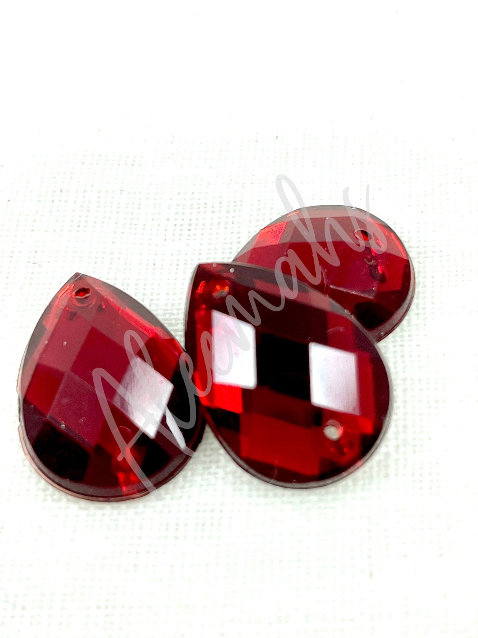 Siam Teardrop Acrylic Jewel - Aleemahs