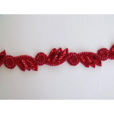 T-015 Red leaf and swirl trim