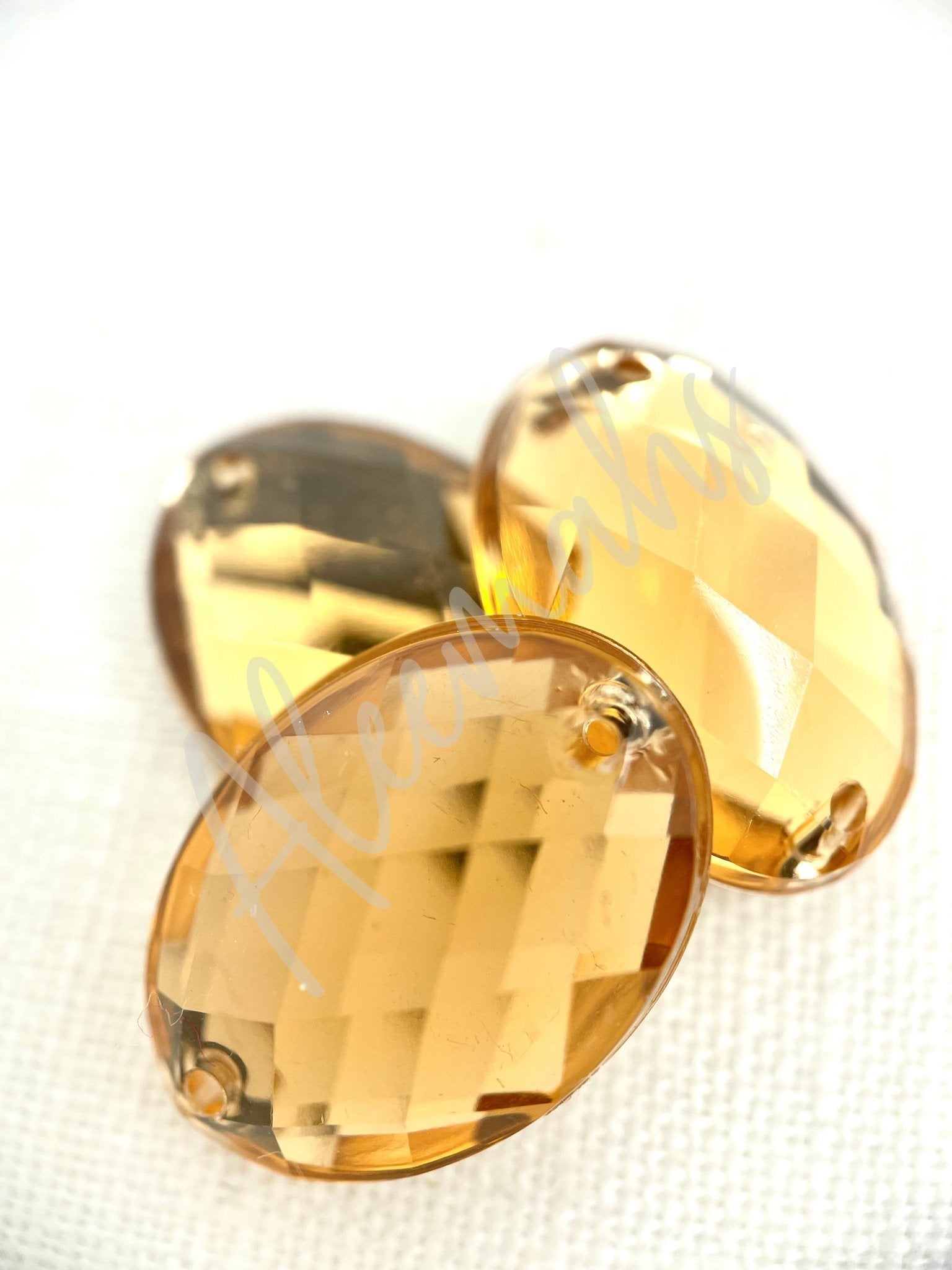 Tan Oval Acrylic Jewel - Aleemahs