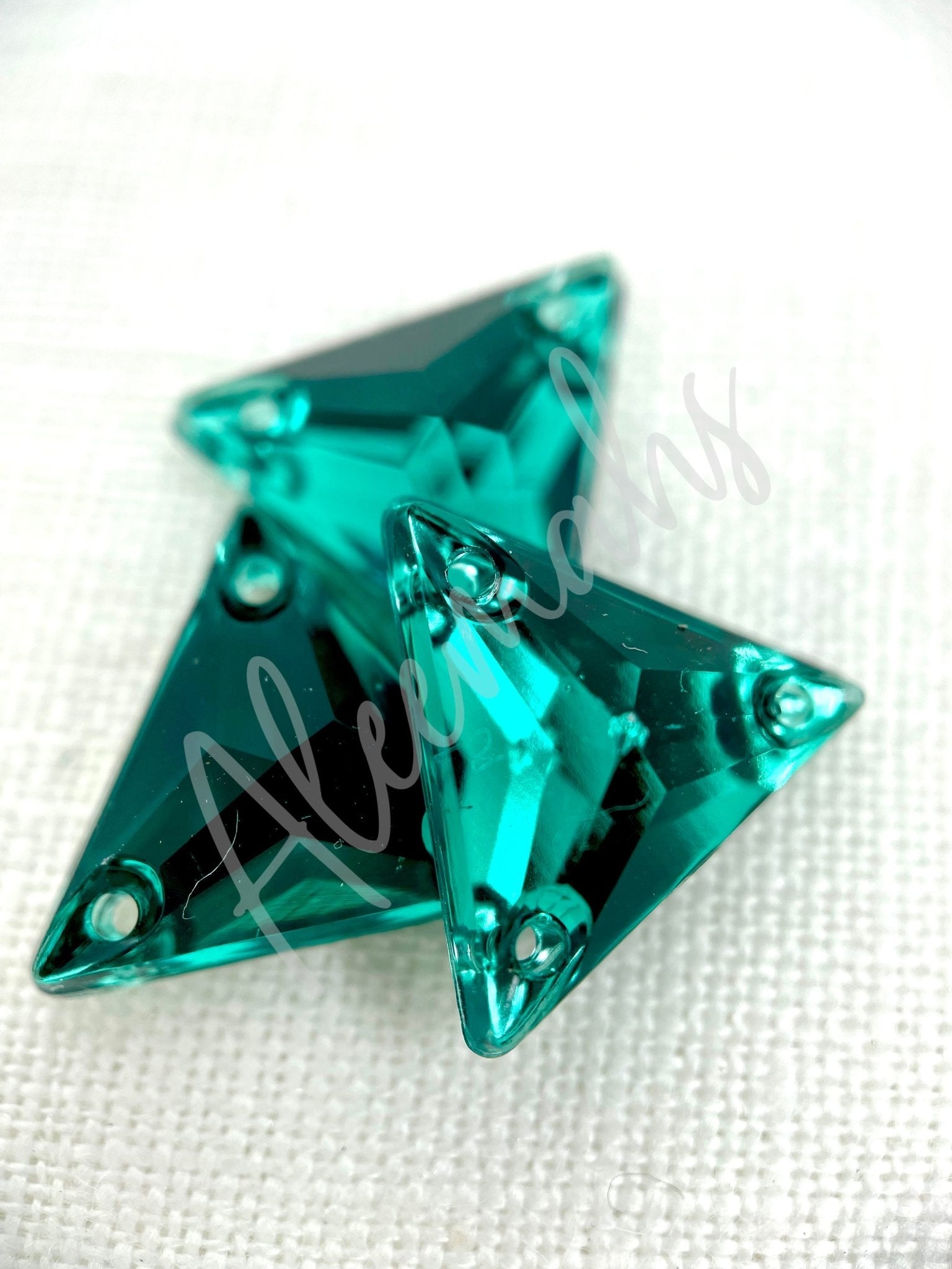 Teal Triangle Acrylic Jewel - Aleemahs
