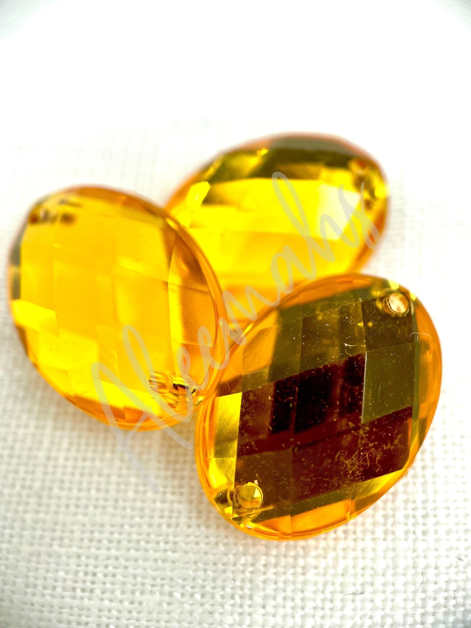 Topaz Oval Acrylic Jewel - Aleemahs