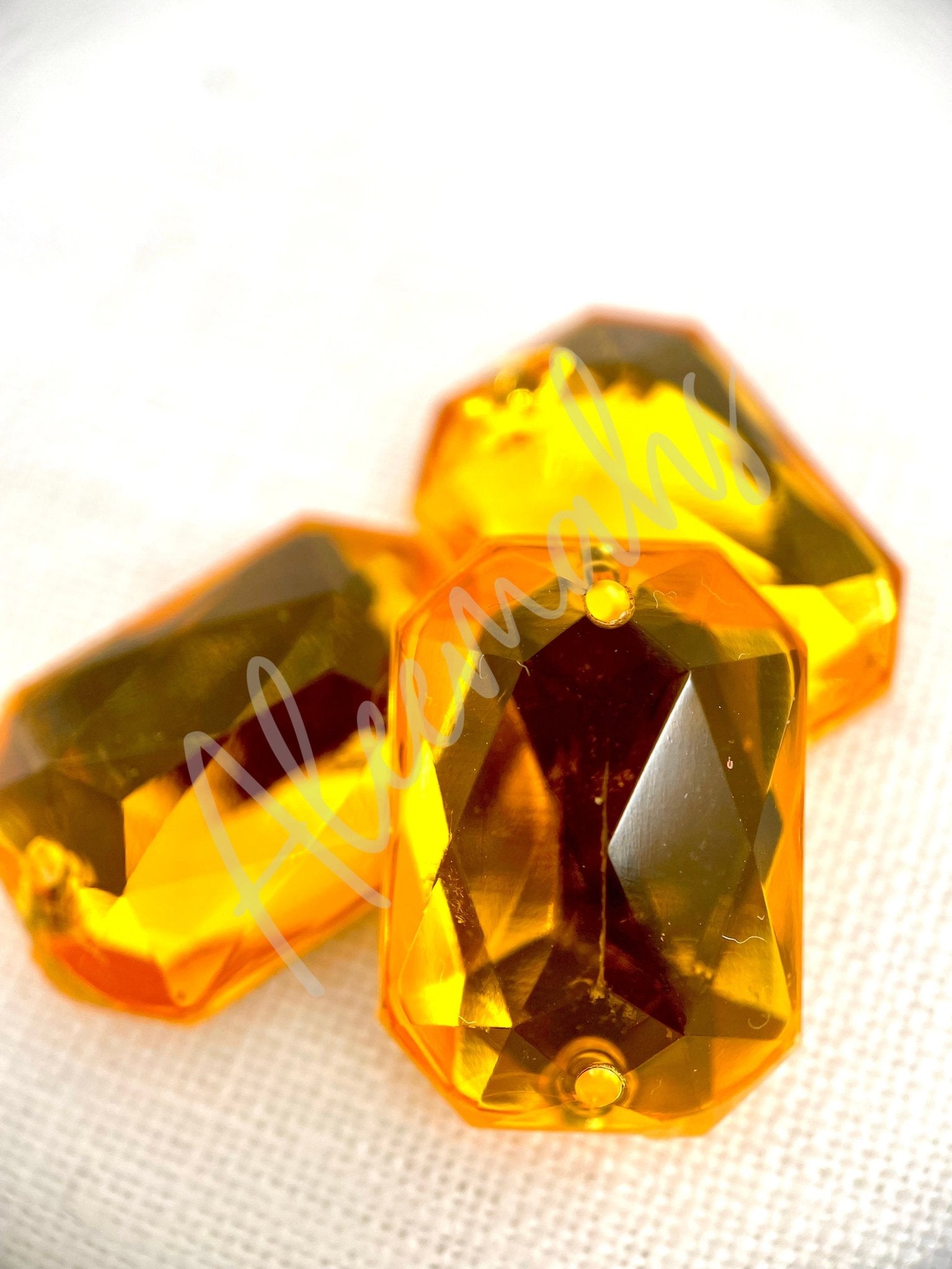 Topaz Rectangle Acrylic Jewel - Aleemahs