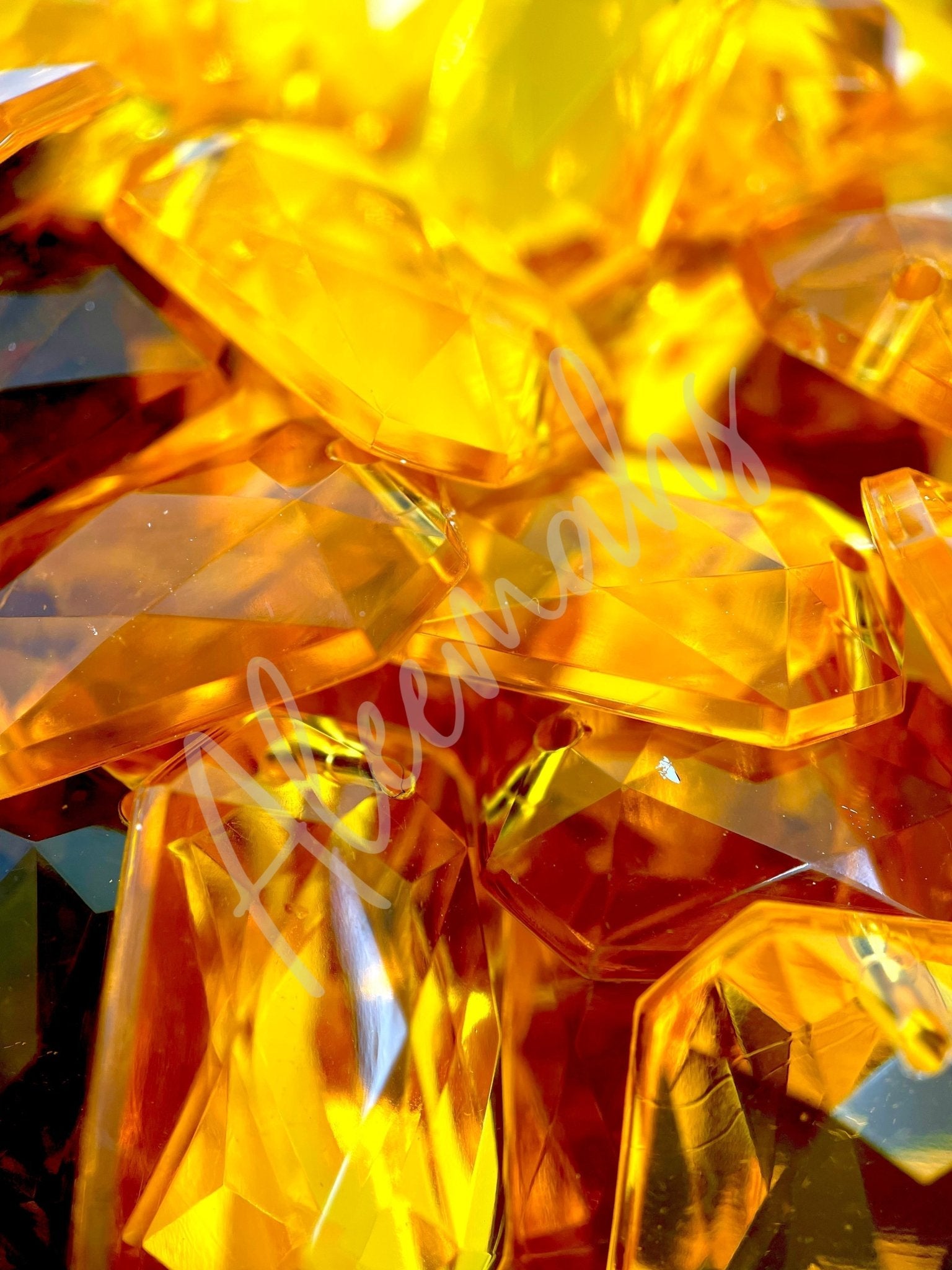 Topaz Rectangle Acrylic Jewel - Aleemahs
