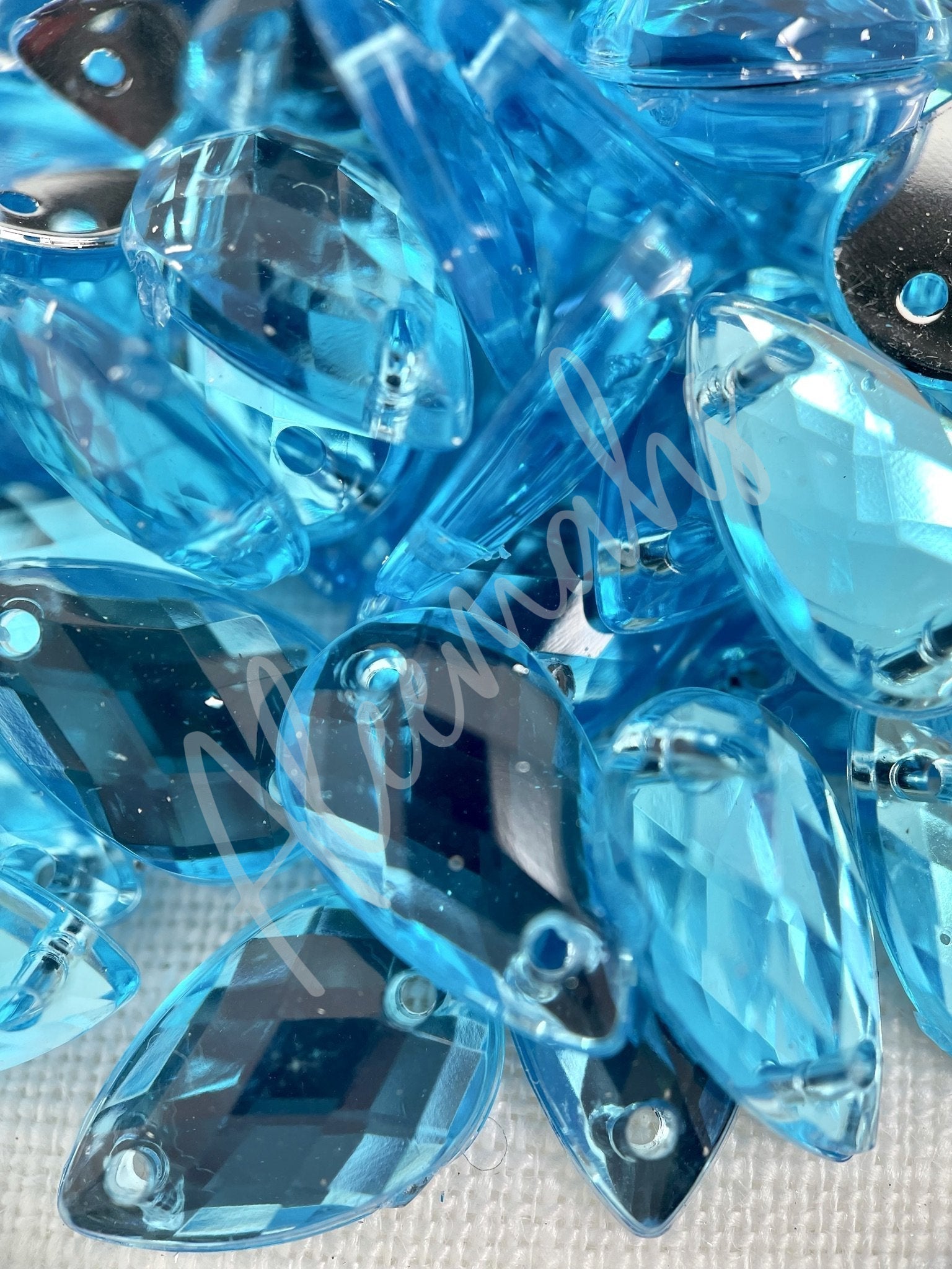 Turquoise Teardrop Acrylic Jewel - Aleemahs