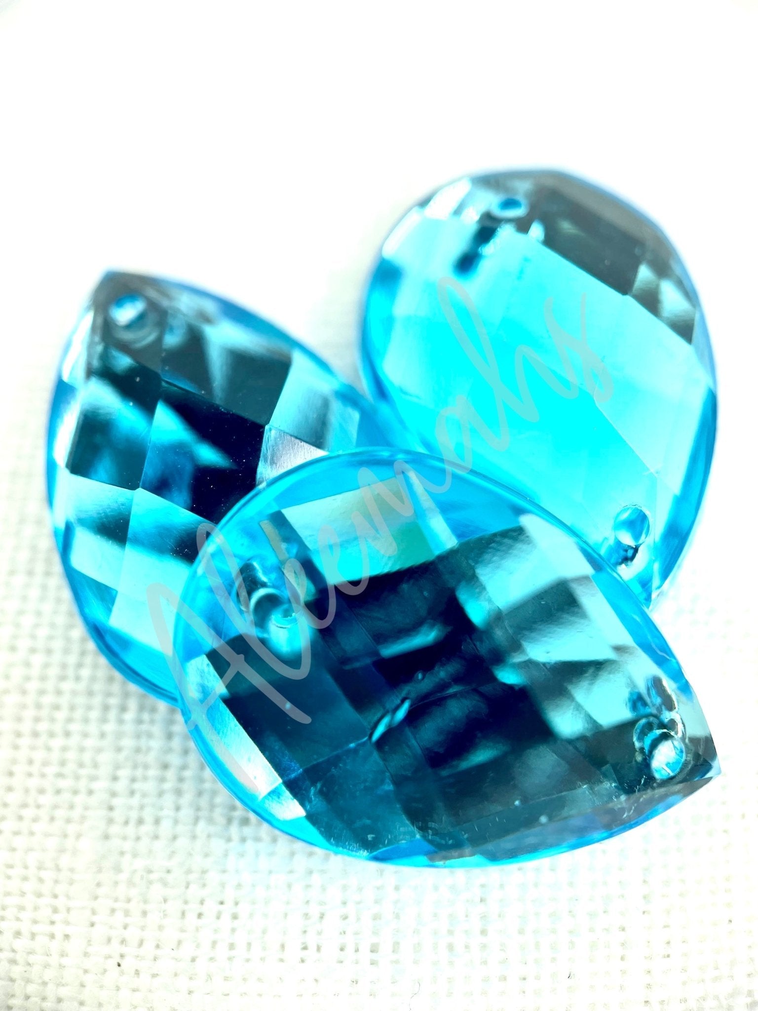 Turquoise Teardrop Acrylic Jewel - Aleemahs